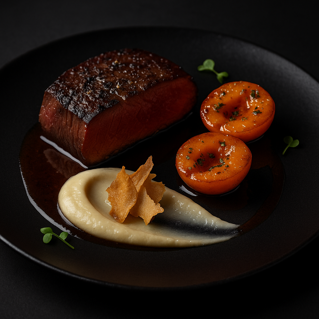 Faux-Filet de Bœuf & Abricot Rôti
