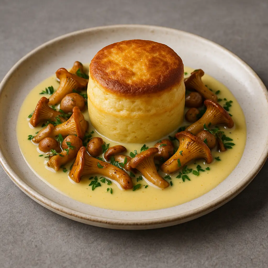 Girolles, et petit soufflé au vieux comté