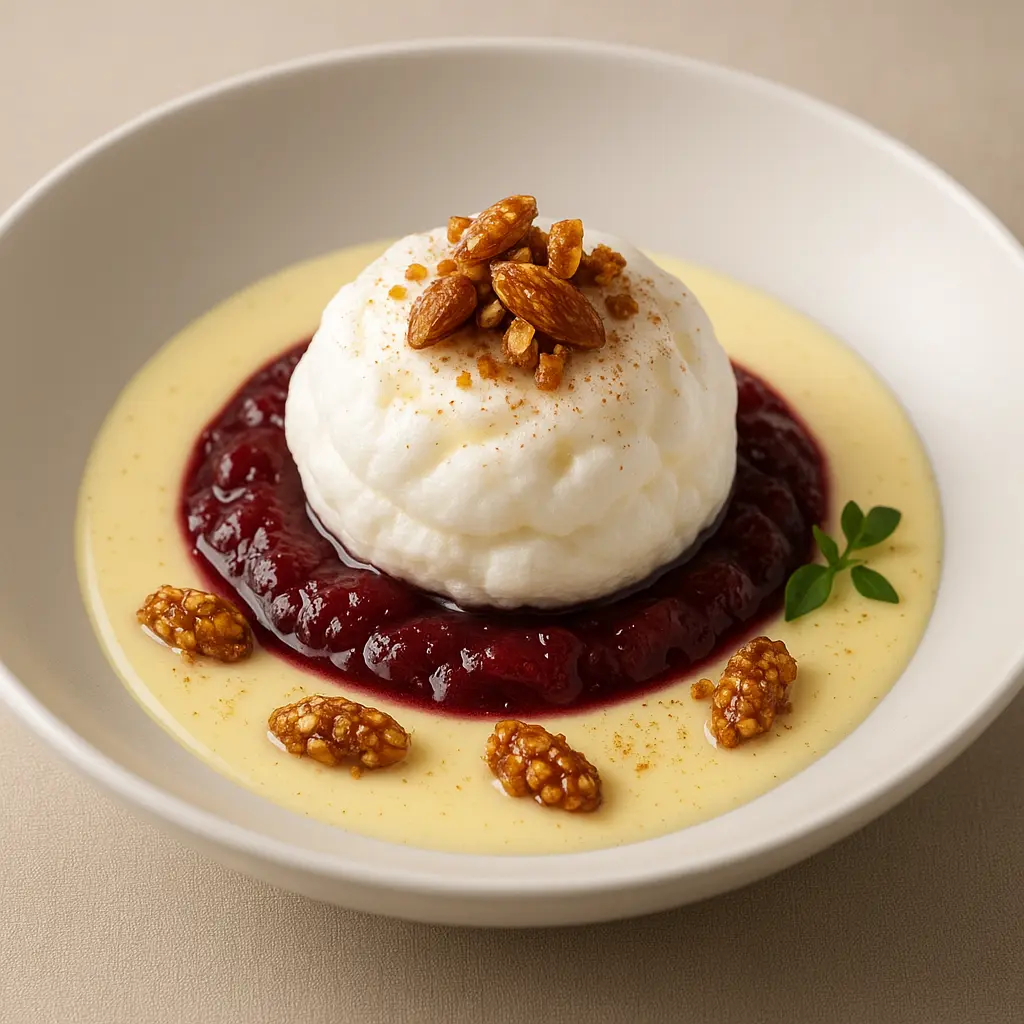Île flottante à la quetsche