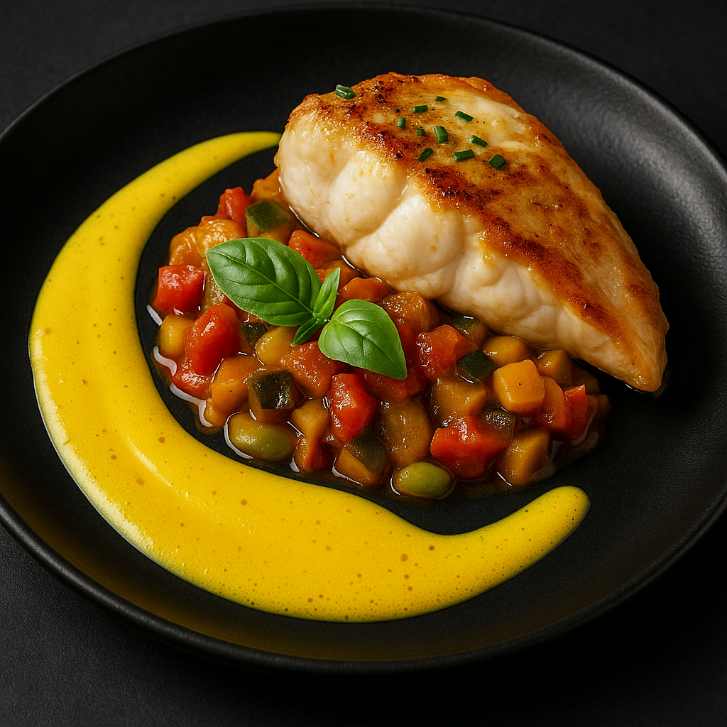 Lotte au Safran & Ratatouille Fine