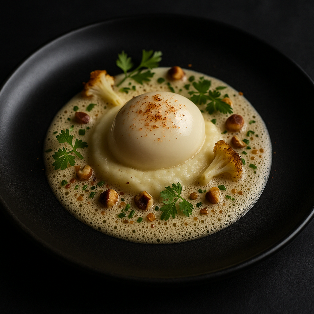 Œuf Mollet & Purée de Chou-Fleur