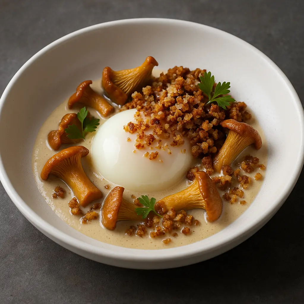 Œuf parfait girolles