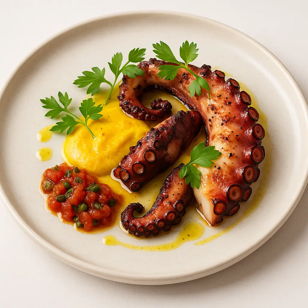 Poulpe grillé et à la sétoise