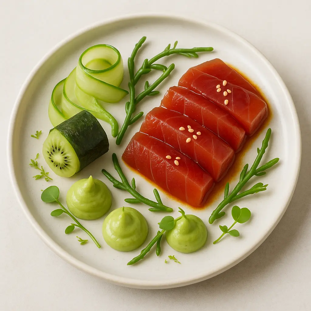 Sashimi de thon rouge mariné au ponzu
