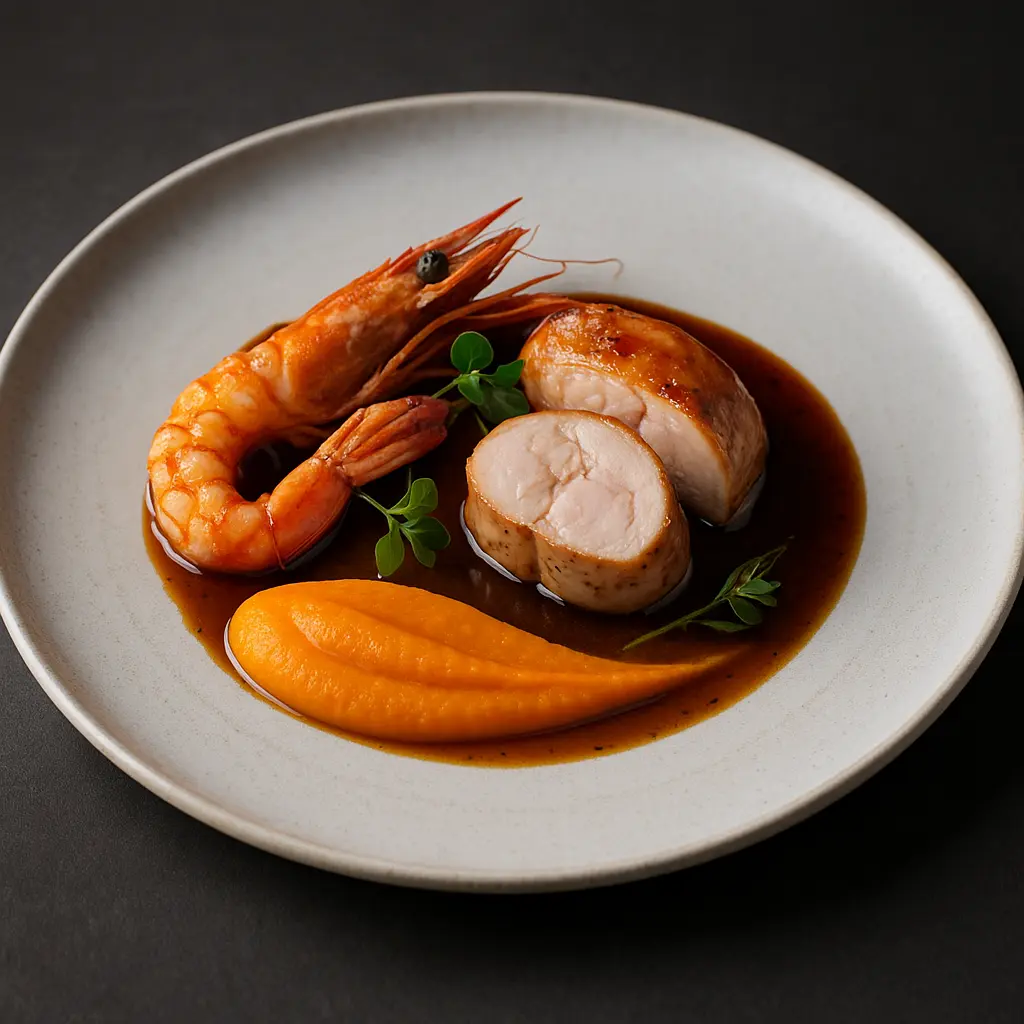 Selle de Lapin et Gambas de San Remo